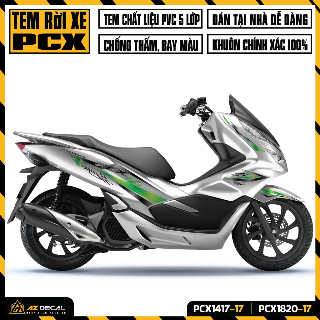 Tem Chế PCX Mẫu Thiết Kế PCX 160 | PCX-17 | Decal Rời Dán Xe PCX 125 150 160 Chống Thấm Nước