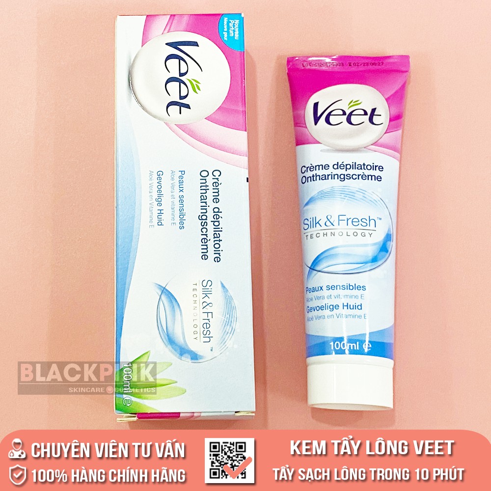 Kem tẩy lông Veet Hair Removal Cream 100ml Pháp, tẩy lông nhanh, không gây đau rát, thành phần tự nhiên an toàn cho da | BigBuy360 - bigbuy360.vn