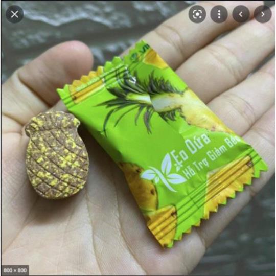 Kẹo Dứa Giảm Cân Loại VIC Chính Hãng Tem Nguyên 1 Gói 7 Viên