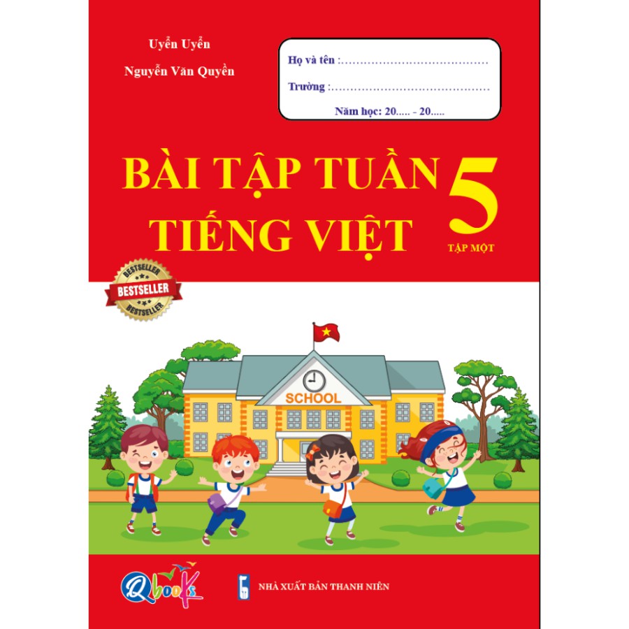 Sách - Combo Bài Tập Tuần Toán và Tiếng Việt 5 - Tập 1 (2 cuốn)