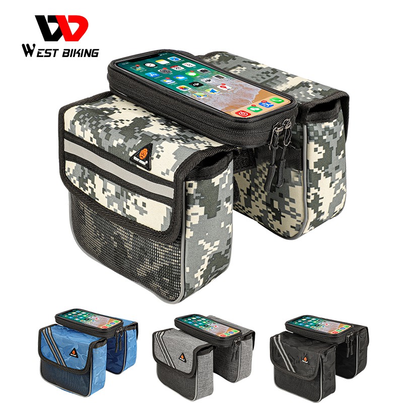 Túi Đựng Điện Thoại 6.5 Inch WEST BIKING Chống Mưa Phản Quang Với Màn Hình Cảm Ứng Dành Cho Xe Đạp
