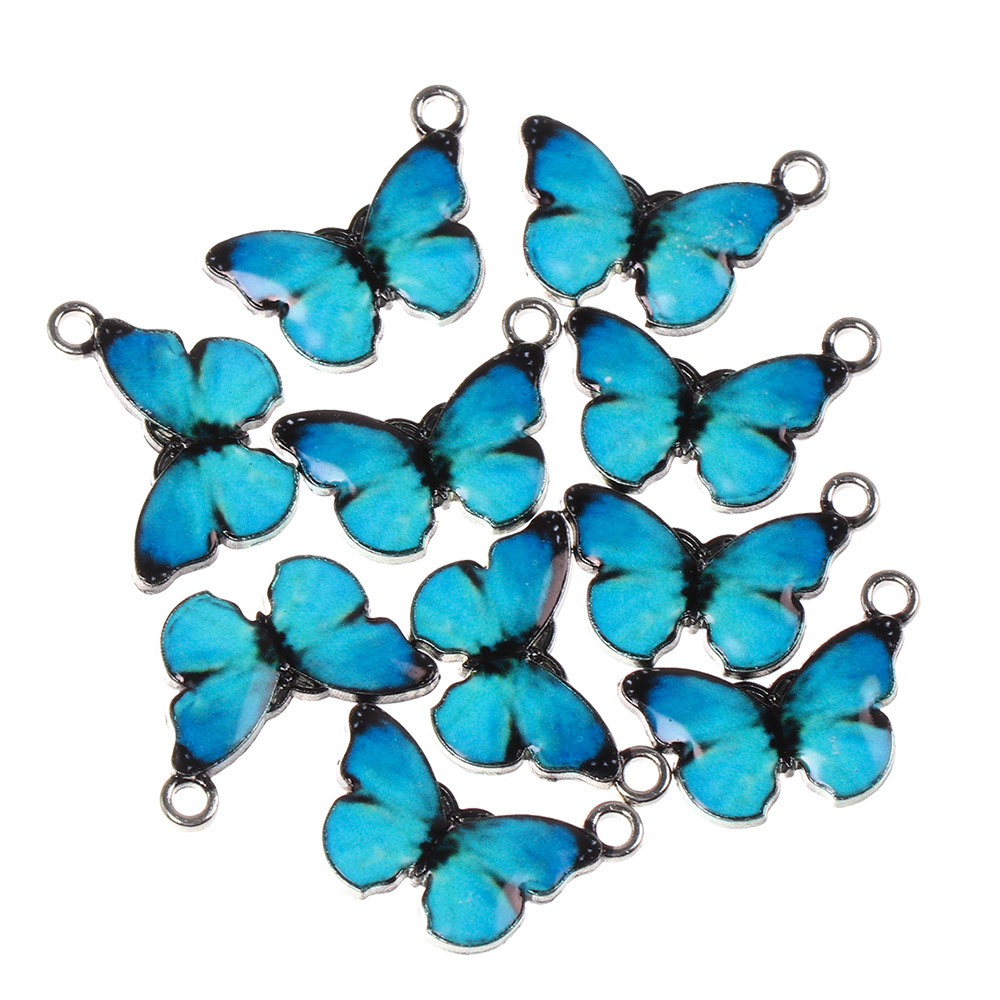 HANDMADE BUTTERFLY CHARMS Set 10 Mặt vòng cổ Hình Bướm