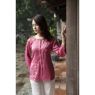 áo dài bà ba lê chua cao cấp đẹp mềm mại hàng thêu kĩ ảnh thật 100₫