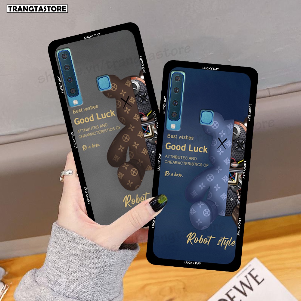 Ốp lưng Samsung A7 2018 / A9 2018 in hình gấu Bearbrick,Mountain,xanh,đen,đỏ giá rẻ