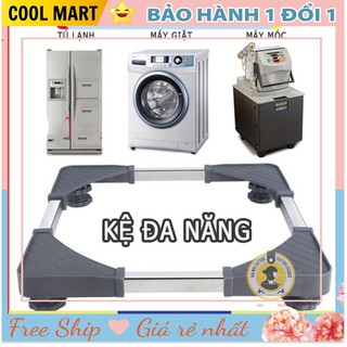 [HÀNG VN] Kệ Kê Chân Máy Giặt - Tủ Lạnh Đa Năng Khung Inox Đế Nhựa Chống Rung Điều Chỉnh Được Kích Thước