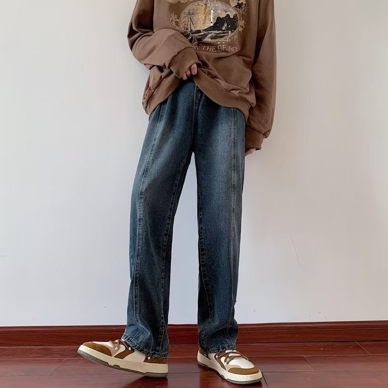 Quần jeans Trơn Phong Cách Hip Hop Nhật Bản Size S-3XL Cho Nam