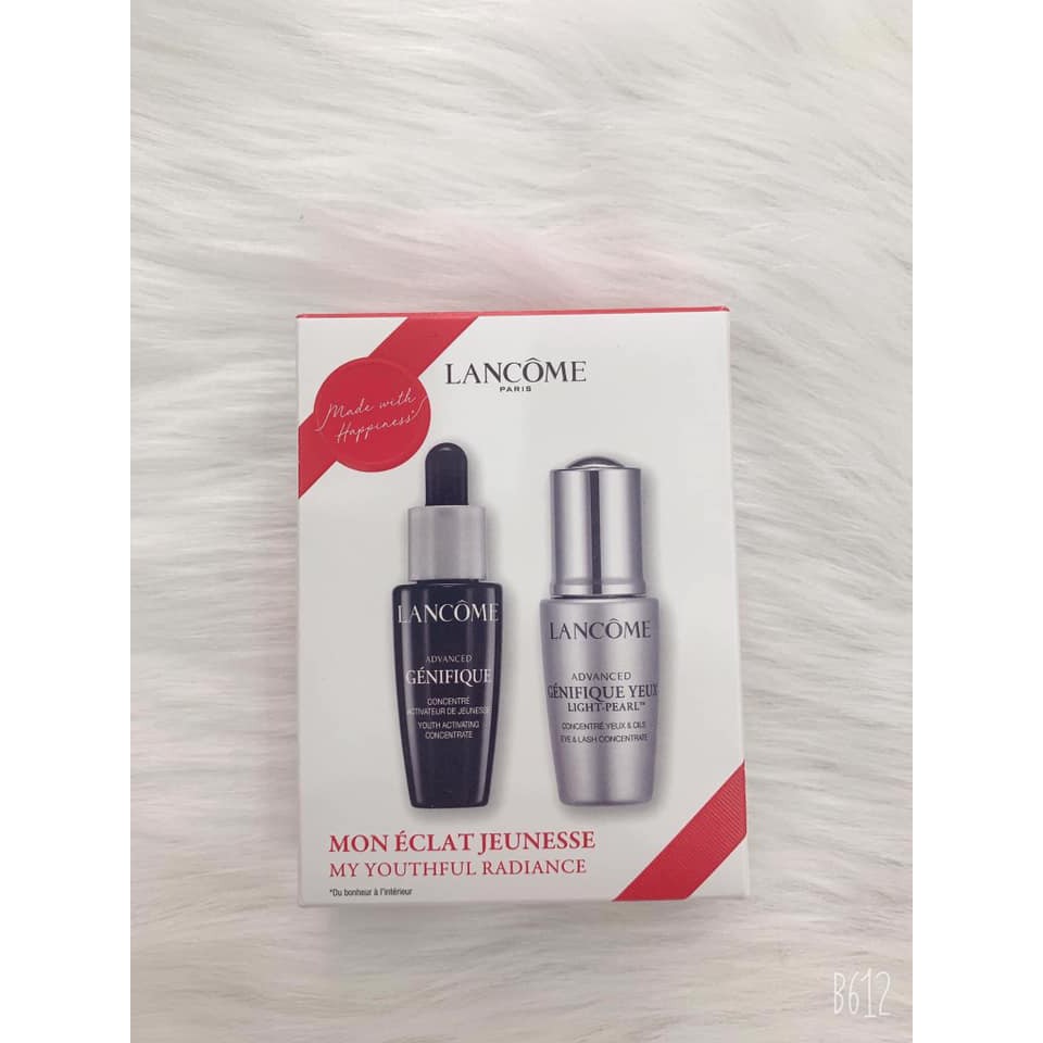 Set dưỡng da Lancôme Serum Lancome Advanced Geifique 10ml +kem mắt 5ml