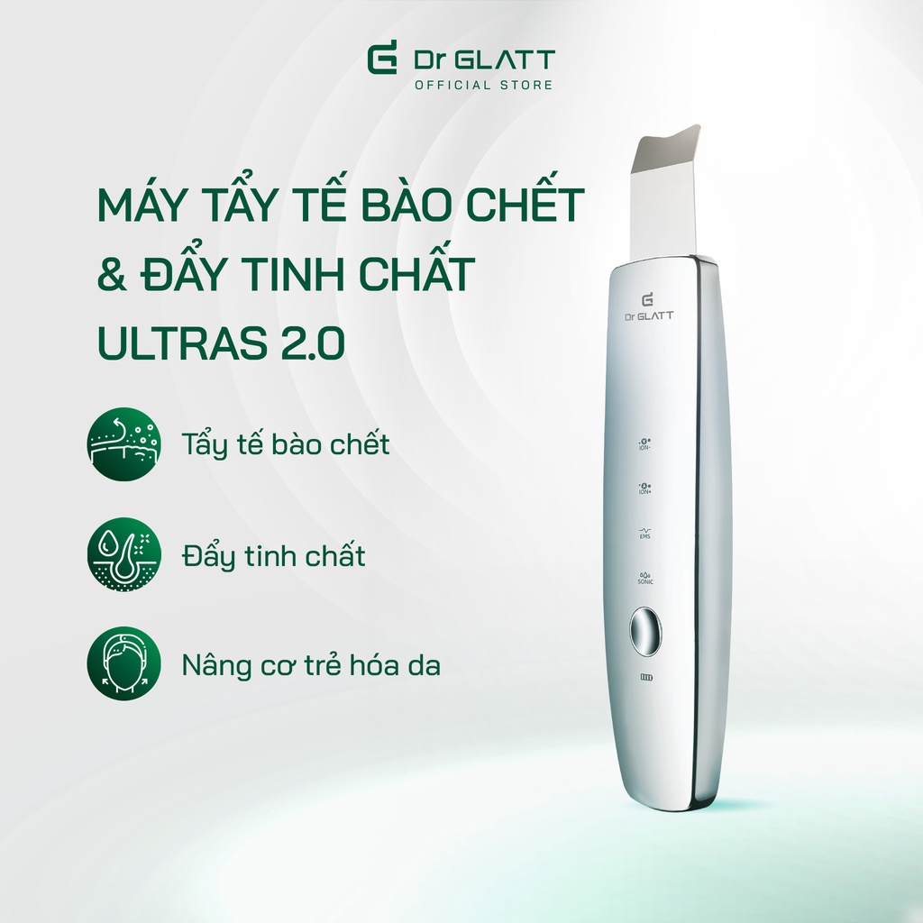 Máy đẩy tinh chất tẩy tế bào chết nâng cơ trẻ hoá trị mụn DR GLATT ULTRAS 2.0