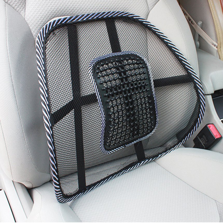 Miếng đệm lưng gắn ghế thiết kế kiểu lưới hỗ trợ massage tiện dụng cho xe hơi/văn phòng
