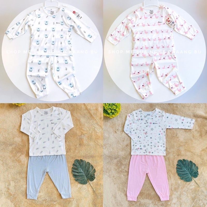Bộ cài vai dài tay sợi tre Avaler nhiều họa tiết (ktsxuan)