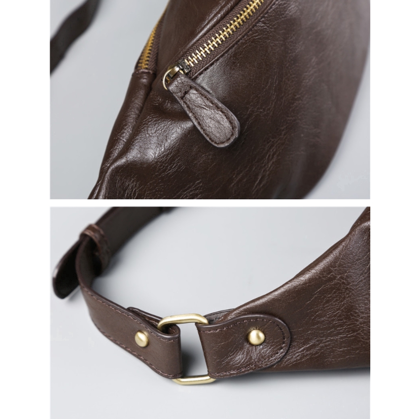 Túi đeo chéo ngực trước bằng da PU kiểu dáng thời trang n04-35