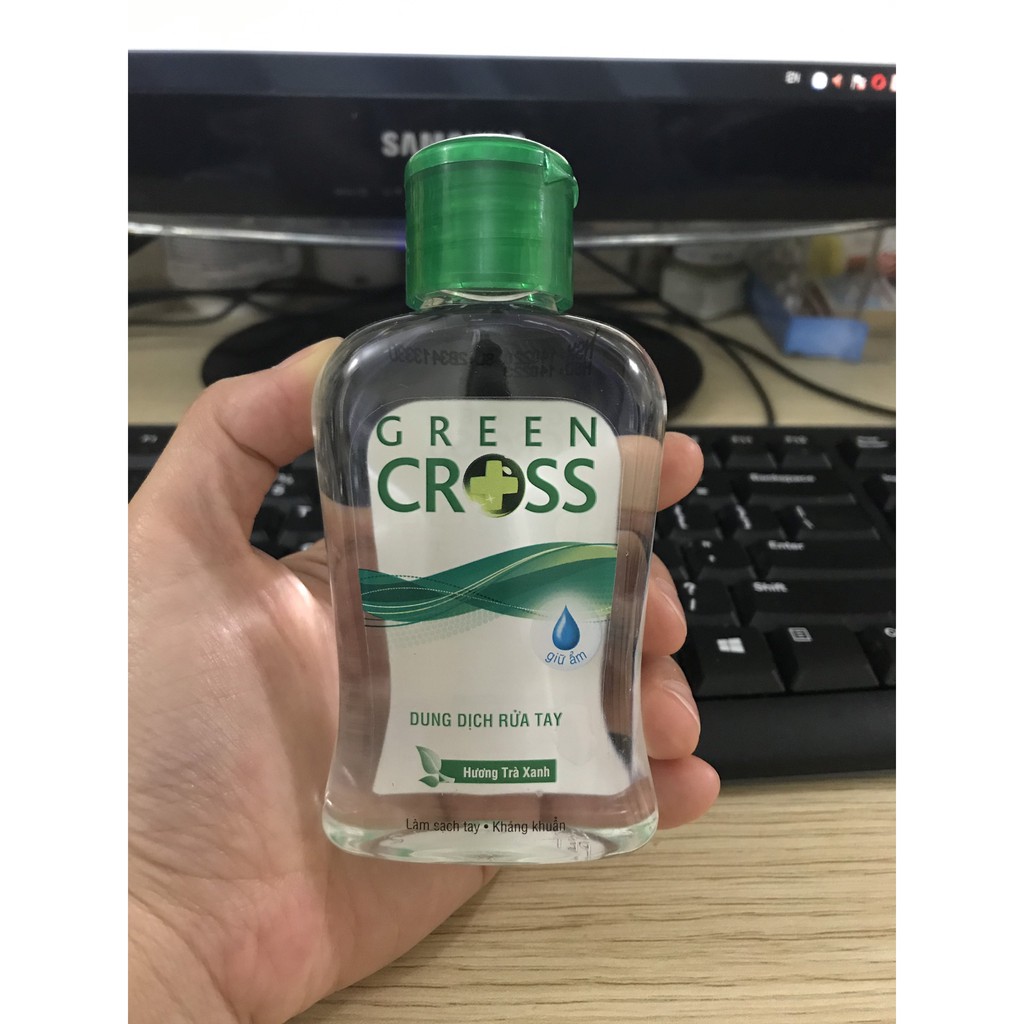 NƯỚC RỬA TAY KHÔ GREEN CROSS HƯƠNG TRÀ XANH 100ML