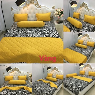 Bộ Full Mền Drap Thun Phối Beo 5 Món