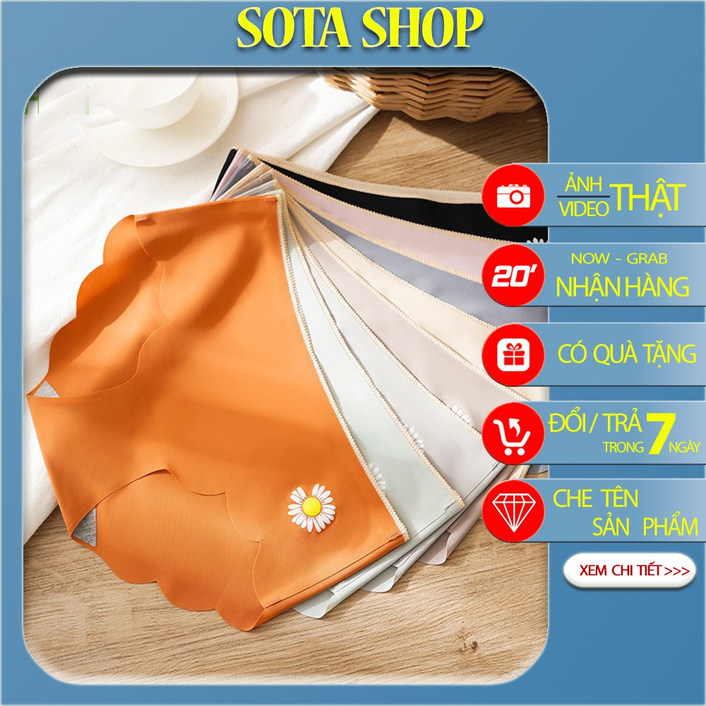 Quần lót nữ đẹp 🔥FREESHIP🔥Quần Lót Nữ Đúc Su Thun Lạnh-Không Đường May Hoa Cúc