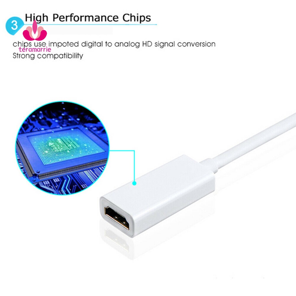 Cáp chuyển đổi từ jack Thunder-Bolt Mini DisplayPort DP sang cổng HDMI cho máy tính để bàn táo laptop táo Pro
