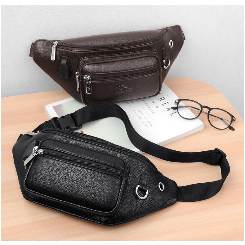 Túi Đeo Chéo Nam Đeo Hông Bụng 2003 Cao Cấp Da Pu Bền Đẹp Sức Chứa Lớn Đựng Điện Thoại Ví Tiền Tiện Lợi Du Lịch Thể Thao