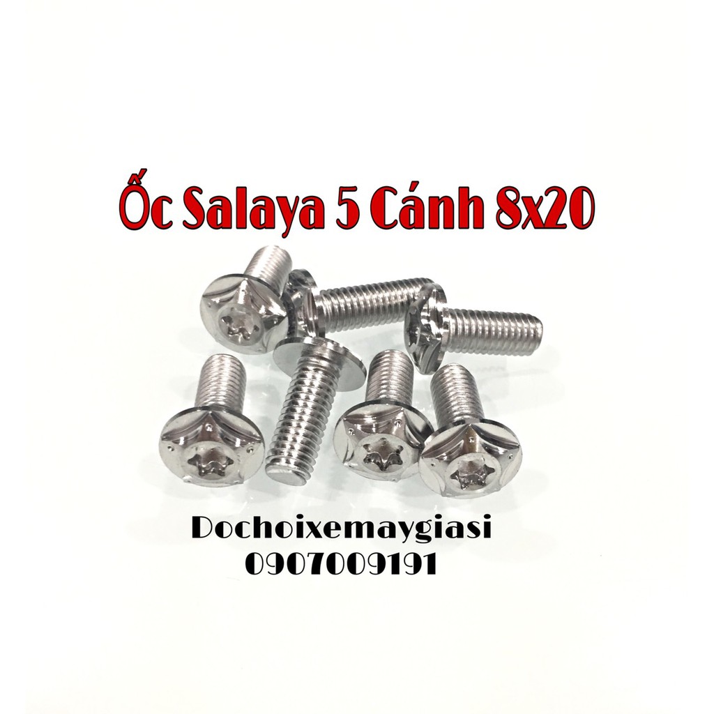 ỐC INOX SALAYA SIZE 6 li - 8 li ĐẦU TRỤ- ĐẦU SAO