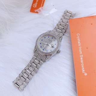 Đồng Hồ Nữ Davena Full Đá Silver D61669 31mm Authentic