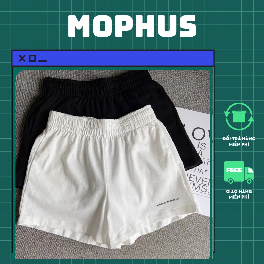 Quần thể thao nữ dã ngoại quần đùi nữ trắng đen năng động Mophus MQ004P2