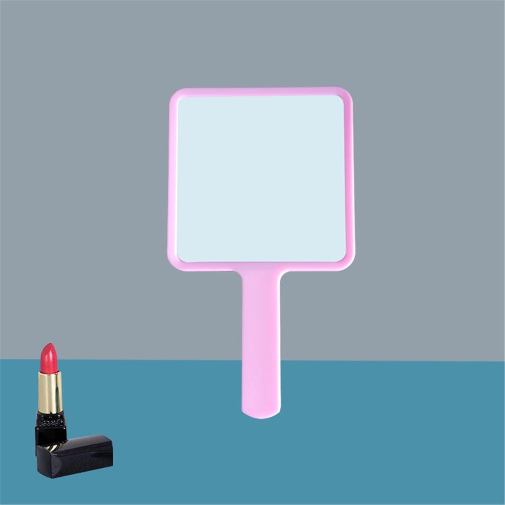 Gương Trang Điểm Cầm Tay Mini Hình Vuông Bằng Nhựa