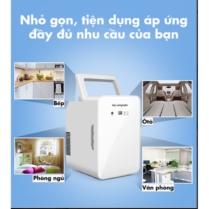 [Giá sốc]Tủ lạnh mini 10 lít có hiện thị nhiệt độ dùng cho gia đình và ô tô
