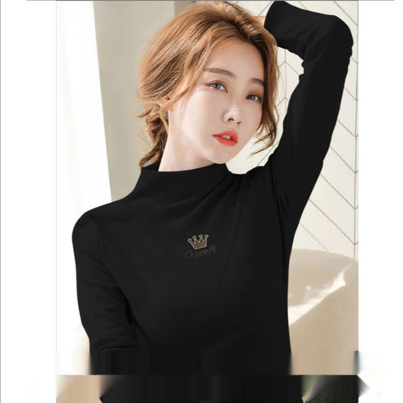 Áo thun tay dài cổ lọ thời trang cho nữ