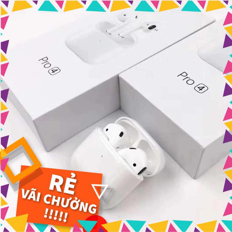 Tai nghe bluetooth Airpod Pro 4 bản cao cấp định vị đổi tên Bluetooth 5.0 Âm Thanh Cực Tốt Đàm Thoại Sắc Nét