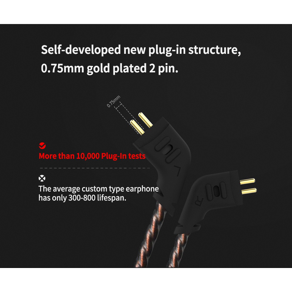 Tai nghe nhét tai thể thao Kz Zs10 1dd + 4ba 4ba + 1dd Hifi As10 Ba10 Zst Zsn chất lượng cao