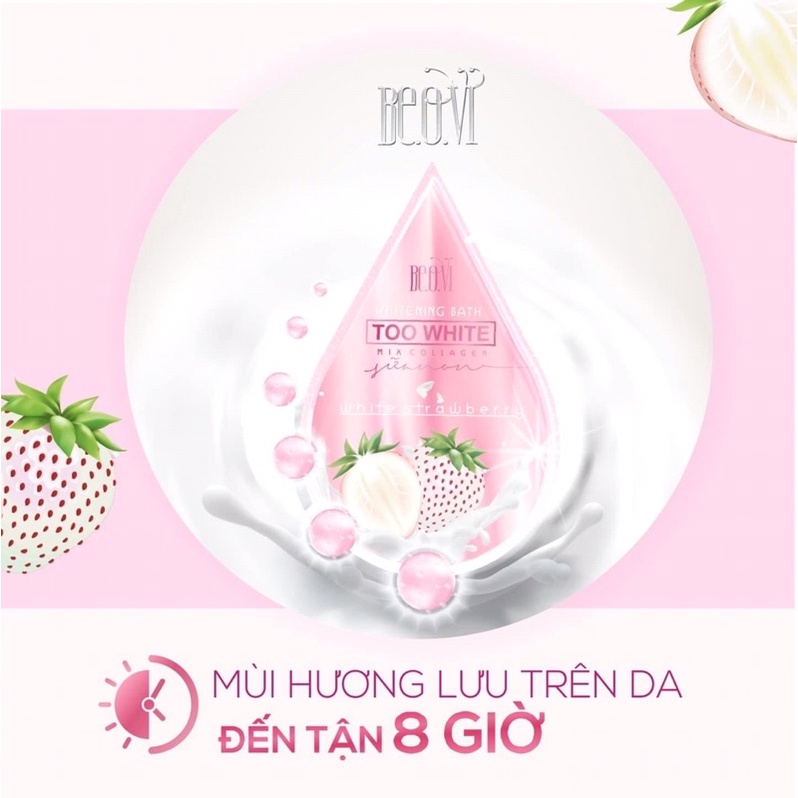 [CHÍNH HÃNG] TẮM TRẮNG BEOVI TOO WHITE SỮA NON DÂU TÂY CEO THU THUỶ, TRẮNG DA, TRẮNG DA AN TOÀN, DA MỀM MỊN TRẮNG SÁNG | BigBuy360 - bigbuy360.vn