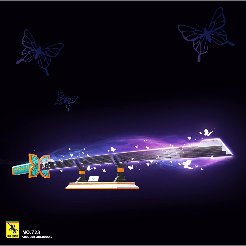 Đồ Chơi Lắp Ráp Kiểu Lego Mô Hình Thanh Kiếm Sát Quỷ Zeni Yanzhu Butterfly Ninja No.723 Với 778 PCS,Đồ Chơi Thông Minh