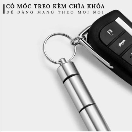 Bộ dụng cụ lấy ráy tai 6 món bằng kim loại không rỉ cao cấp có thể treo như móc khóa tiện lợi