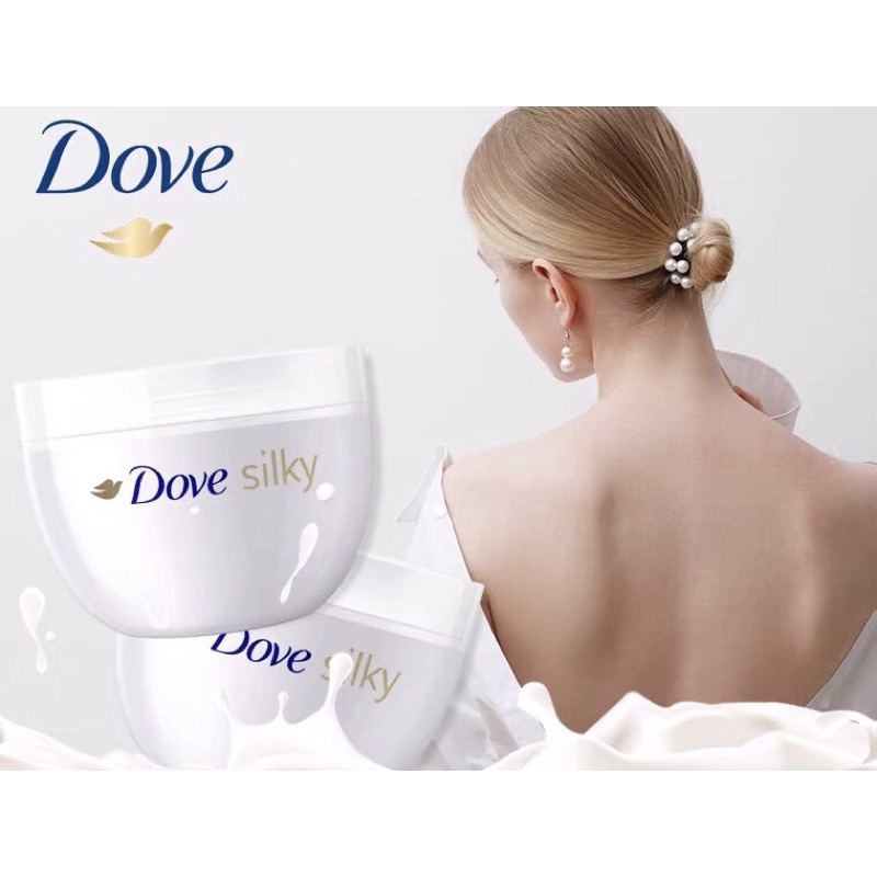 Kem dưỡng thể Dove Silky Nourishing Body Cream giữ ẩm làm trắng da toàn thân lâu trôi 300ml | BigBuy360 - bigbuy360.vn