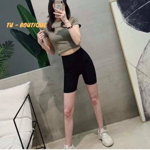 Quần Legging Đùi Nữ Siêu Co Giãn,Quần Legging Lửng Thái Nâng Mông