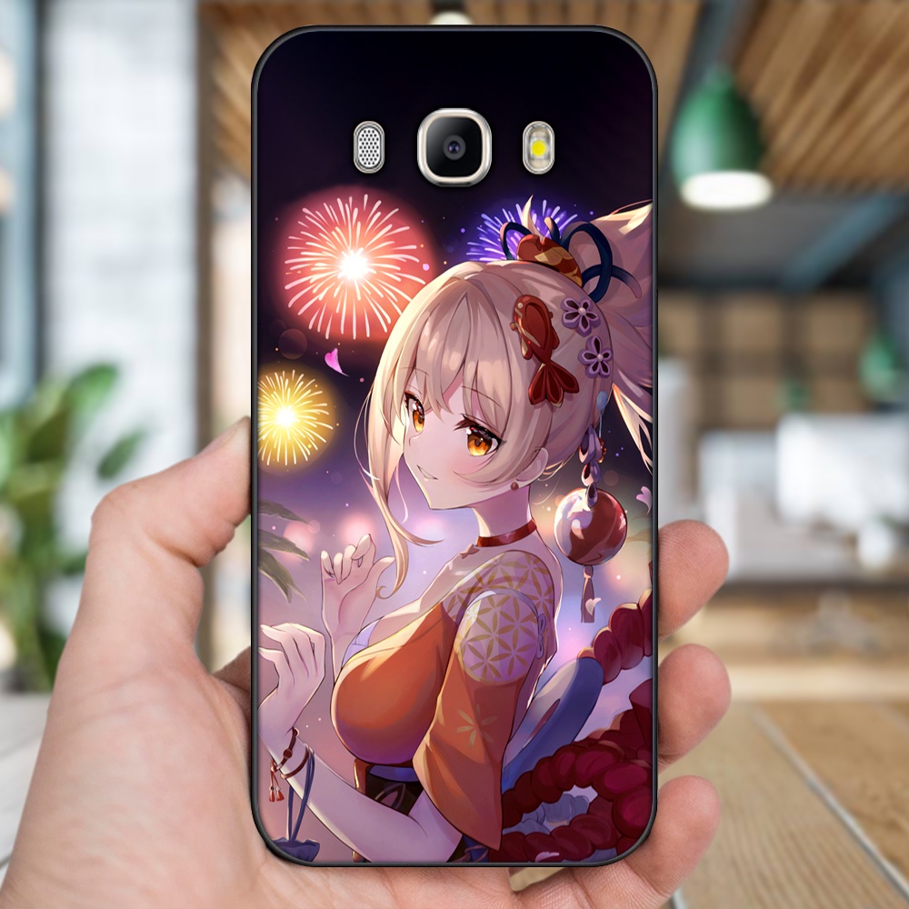 Ốp lưng Samsung J5 2016, J7 2016 viền đen in hình Yoimiya Genshin Impact