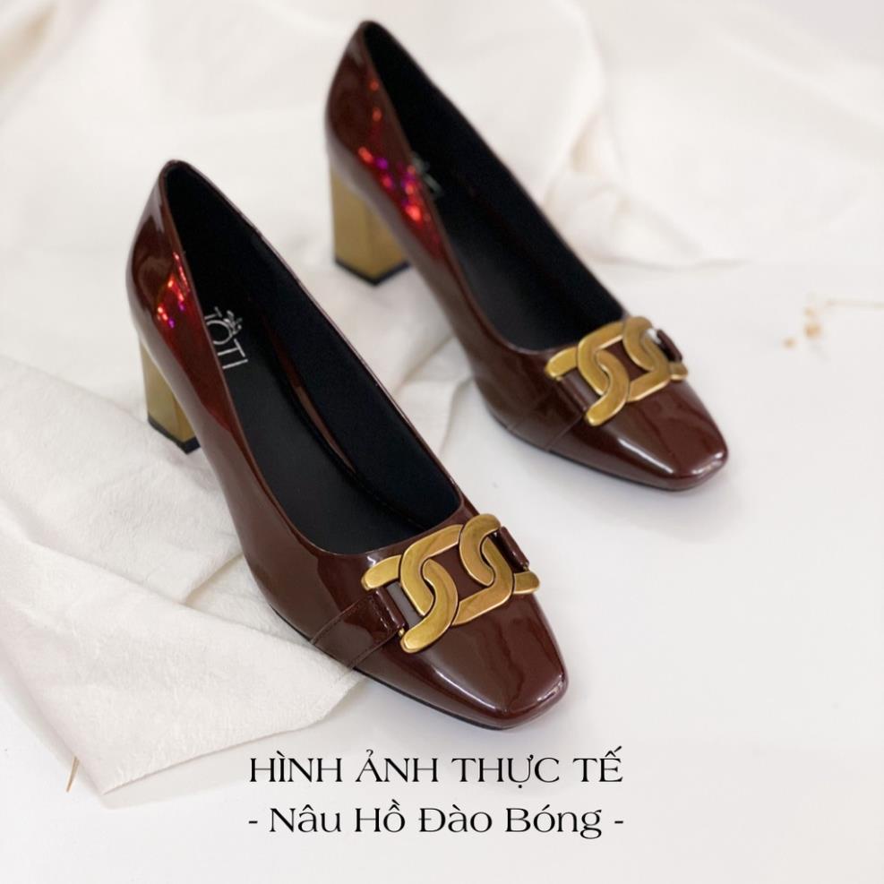 Giày Cao Gót Nữ JOTI Morela 3284AU5 - Mũi Vuông Bít Gót Đế Trụ Vuông Cao 5cm Da Mờ - Mang Công Sở Dự Tiệc KX