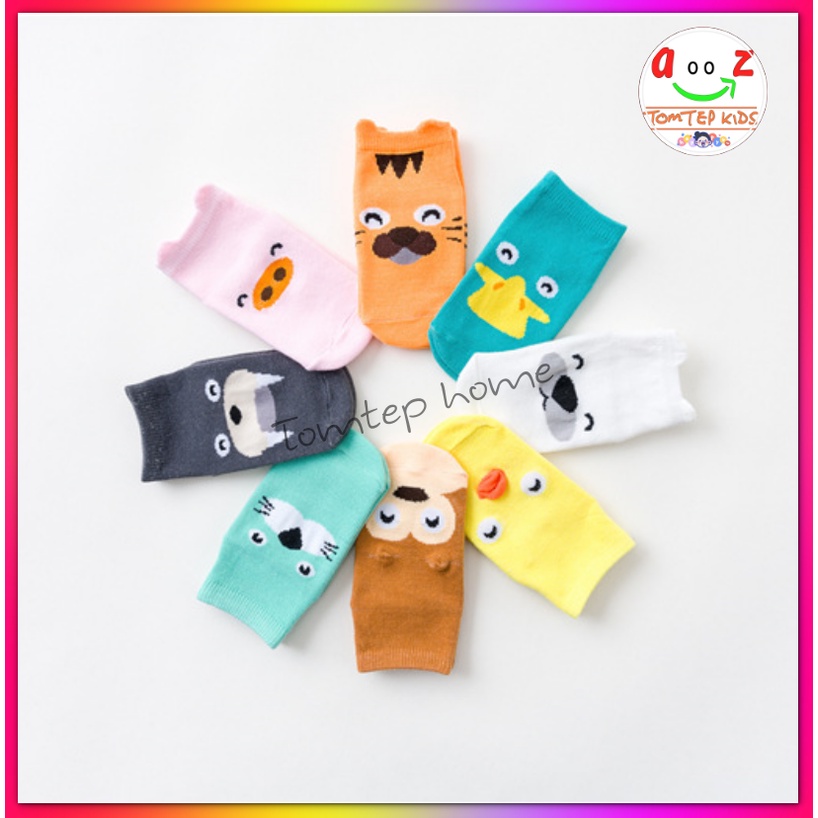 Tất - Vớ Chống Trượt In Họa Tiết Con Vật Hoạt Hình Dễ Thương Cho Bé Từ 0 Đến 5 tuổi
