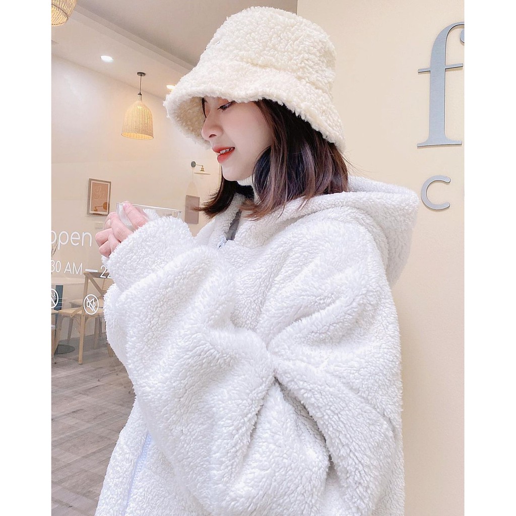 Áo khoác lông cừu có mũ FIINTASY ENT.666 - Made by Fiin | BigBuy360 - bigbuy360.vn