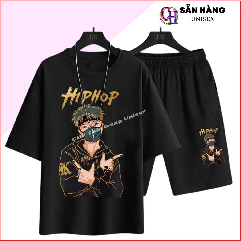 Đồ bộ nam mùa hè Bộ quần áo thể thao nam cổ tròn cộc tay in hình đẹp set đùi cọc tay đi