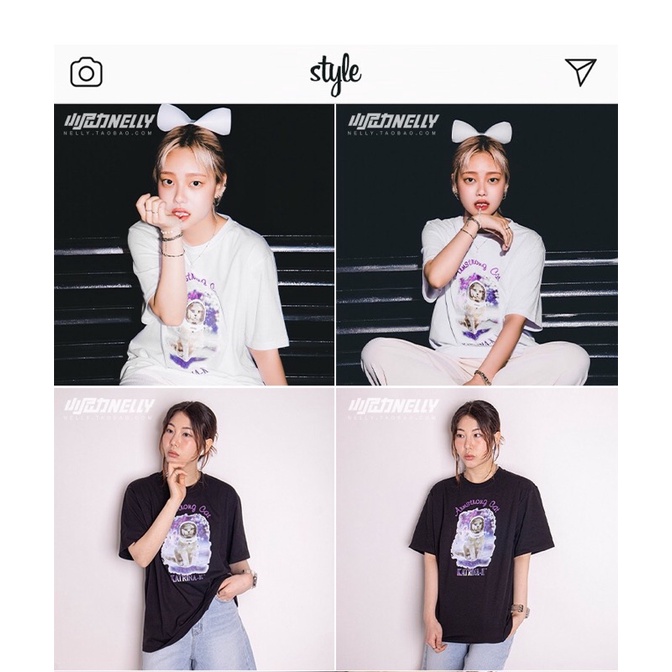 Áo phông nelly heybig sale (có sẵn) amstrong cat