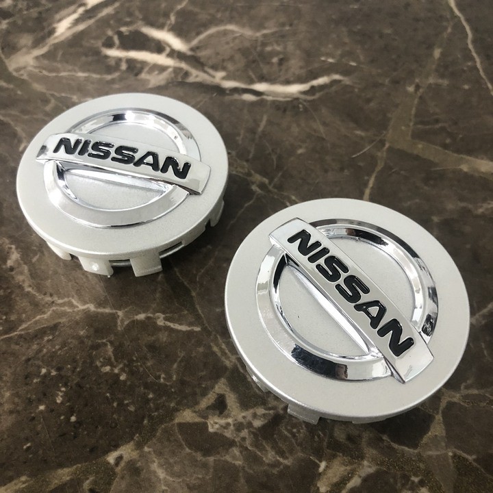 Logo chụp mâm, vành bánh xe ô tô hãng xe Nissan, kích thước 54mm/ Mã NS54