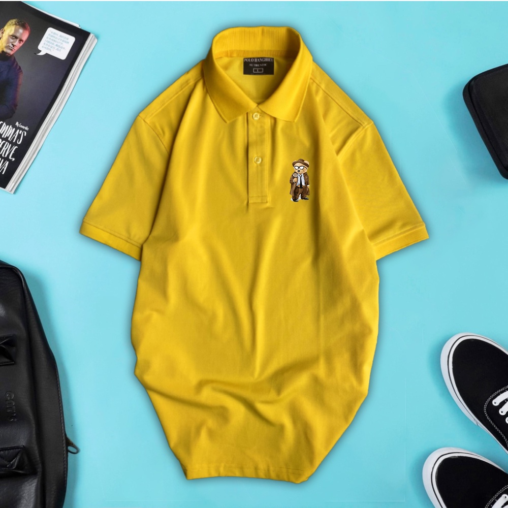 Áo polo nam có cổ in hình - vải cá sấu xuất xịn, co dãn 4 chiều, form chuẩn, thoáng mát không xù lông - POLO HANGHIEU