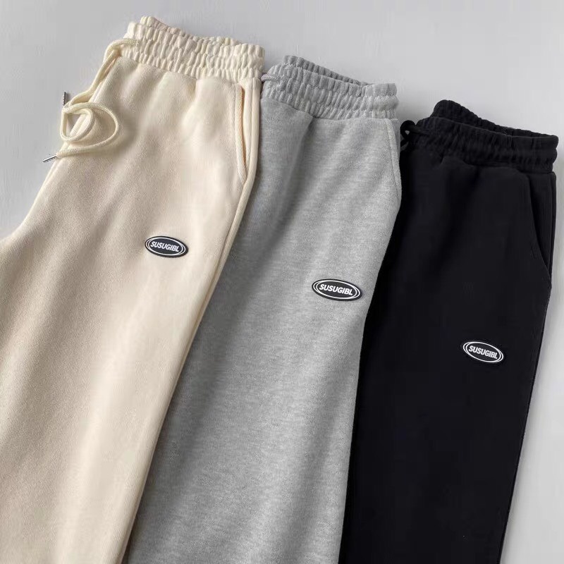[Rẻ Vô Địch] Quần Bom Jogger Thêu Logo Quảng Châu Dày Dặn Chất Nỉ Bông