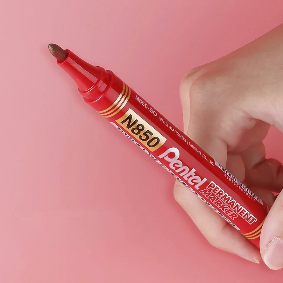 Bút Lông Dầu Pentel N850 /Bút Dạ Kính /Bút Dạ Dầu /Mực Nhanh Khô Không Nhòe Khi Thấm Nước /Viết Được Trên Mọi Chất Liệu