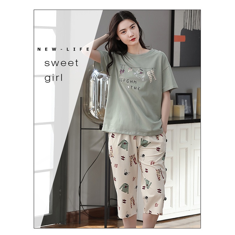 Đồ mặc nhà nữ đáng yêu chất cotton 100% BA5013 | BigBuy360 - bigbuy360.vn