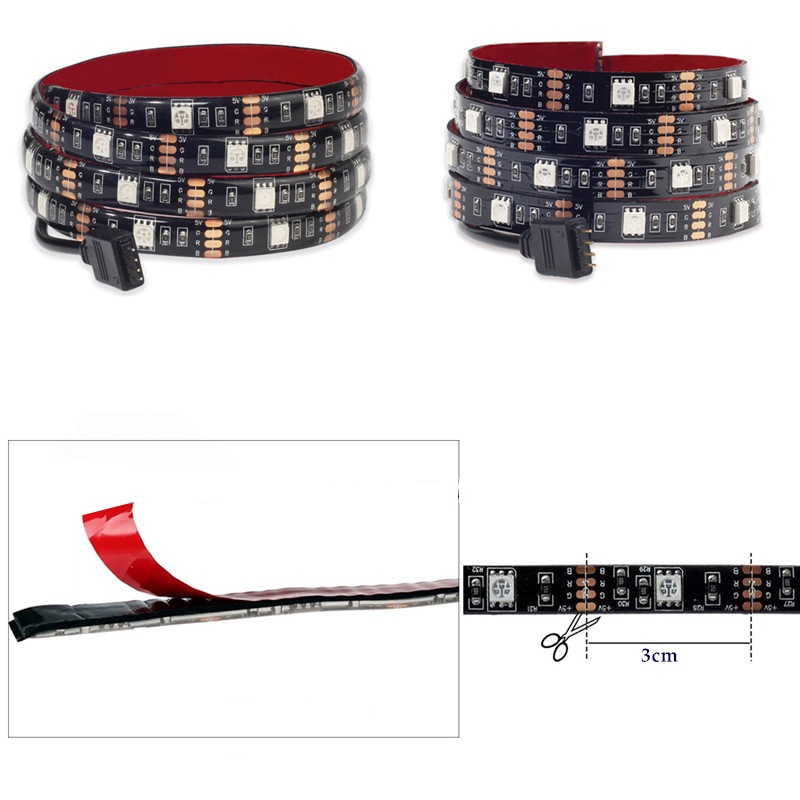 Dây đèn LED OSIDEN 5050 RGB DC 5V USB chuyên dùng trang trí phông nền TV 1m 2m 3m 4m 5m