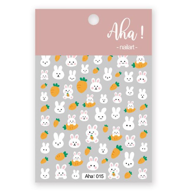 Hình dán móng tay - Sticker dán móng Thỏ cà rốt A015