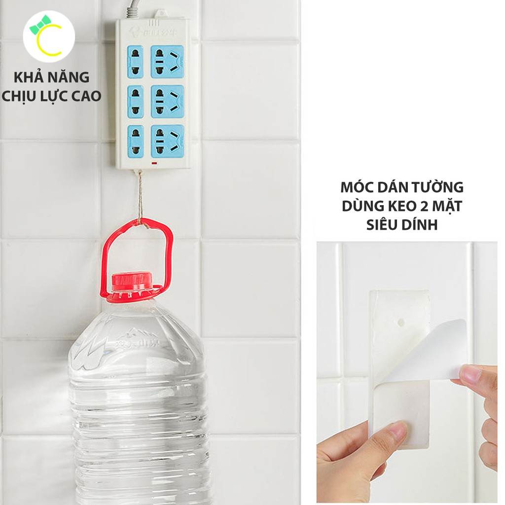 Móc dán tường treo ổ cắm điện dạng trượt có thể tháo rời - Cami - CMPK149