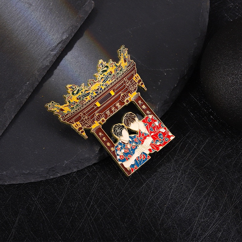 Ghim cài áo QIHE JEWELRY hình hoạt hình đáng yêu độc lạ