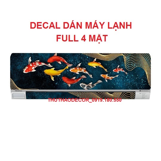 Miếng dán tủ lạnh Cá Koi Hoang Gia  - Trang trí nhà cửa - Trang trí bếp - Decor nhà