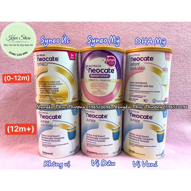 Sữa Neocate Junior Mỹ cho bé dị ứng đạm bò 400gr